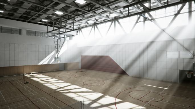 国际学校，学校篮球馆CG制作。