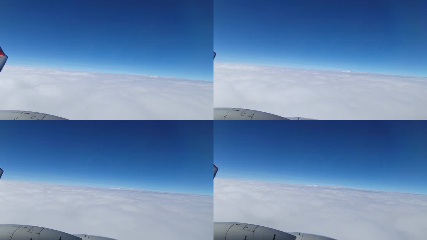 飞机窗外云端