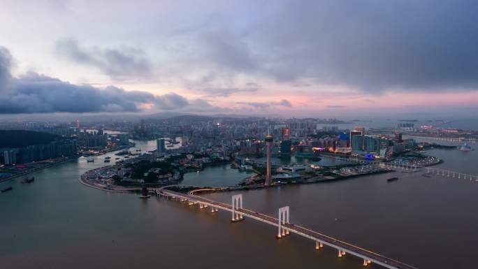 大湾区珠海澳门横琴新区航拍延时合集22