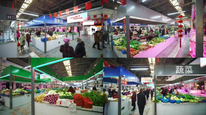 农贸市场菜市场315民生民情延时摄影