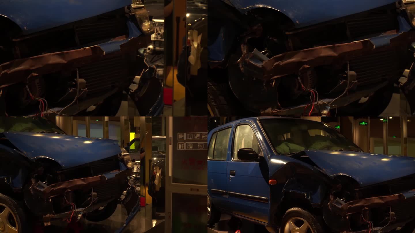 【镜头合集】出车祸被撞坏的汽车  (2)