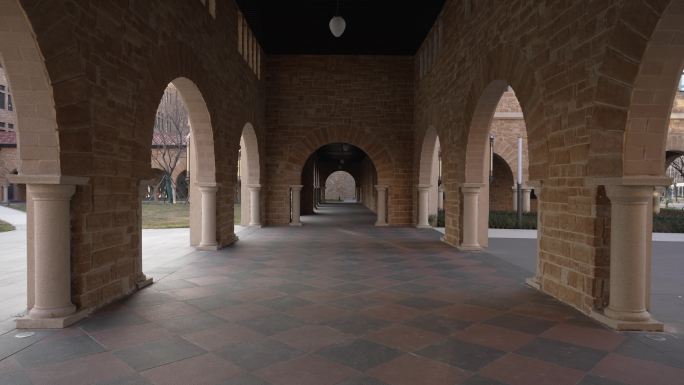 欧式古典建筑圆形拱门走廊