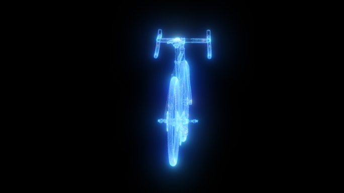 山地自行车发光全息通道素材