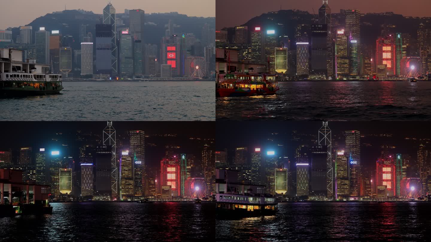 香港维多利亚港 天星码头 渡轮 延时