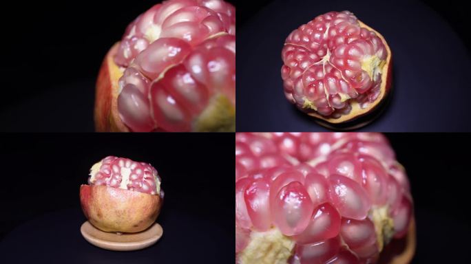 【镜头合集】剥开的软籽石榴新鲜水果(2)