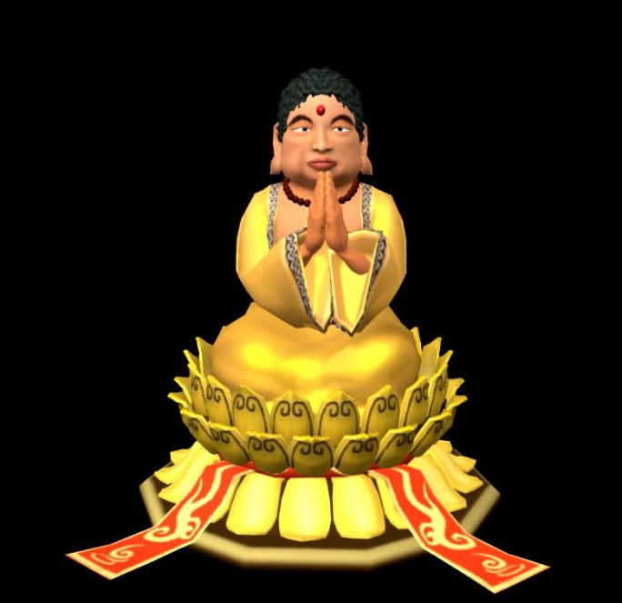 佛祖如来佛神佛游戏角色带通道三维动画卡通
