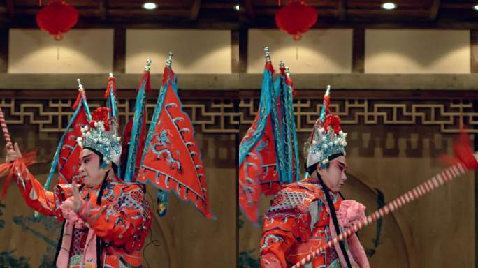 4K竖版超清素材川剧表演传统文化