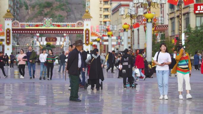 昌都文旅 昌都城市 茶马广场散步