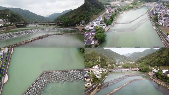 浙江富阳龙鳞坝航拍