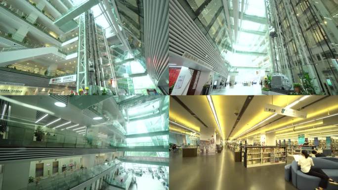 广州图书馆内景视频