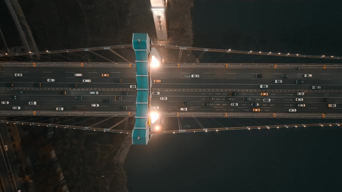 4K重庆城市桥面车流空镜4