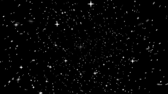 4K星星粒子闪烁穿越旋转