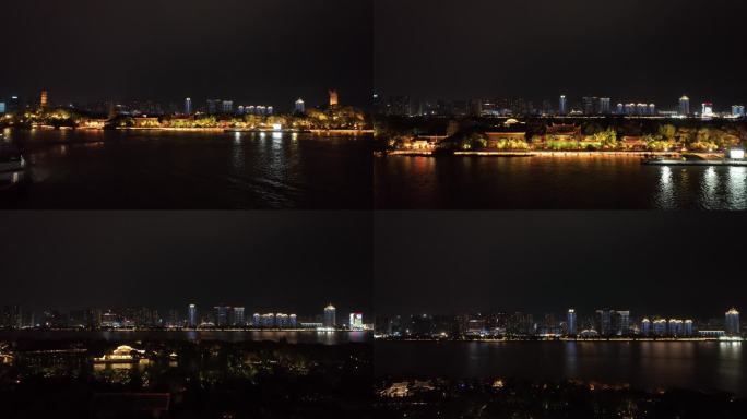 4K温州江心屿夜景航拍