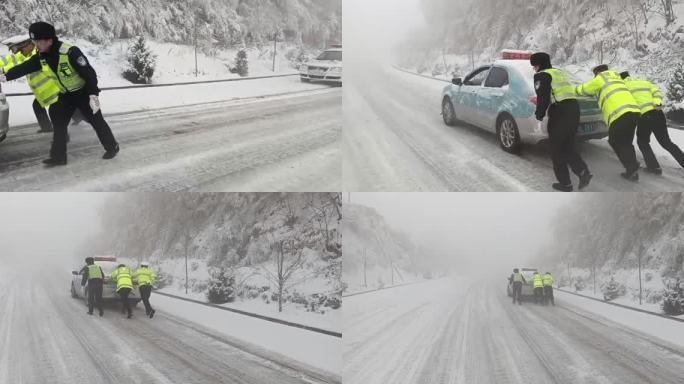 公安民警顶风冒雪服务群众4