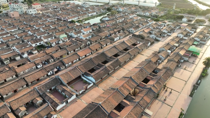 漳州龙海市埭美古村闽南古民居群古厝航拍