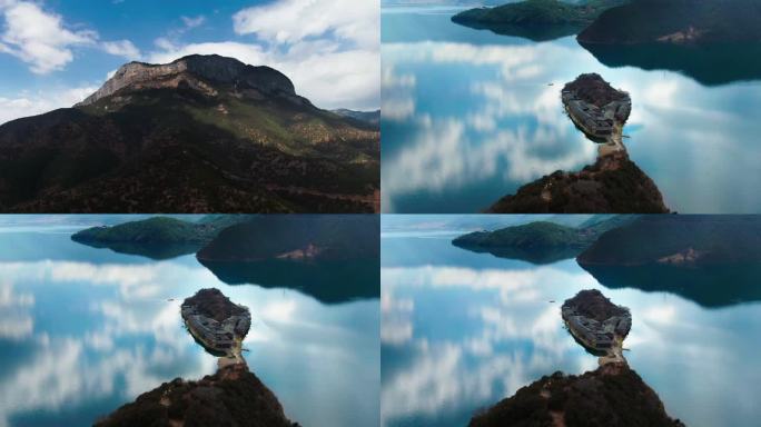 泸沽湖女神山