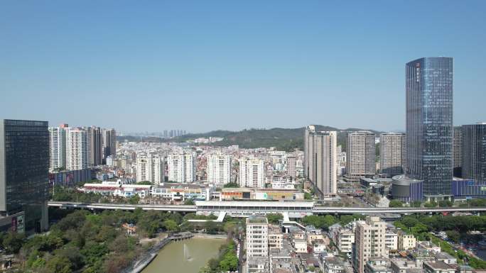 【正版素材】深圳龙岗区横岗街道全景