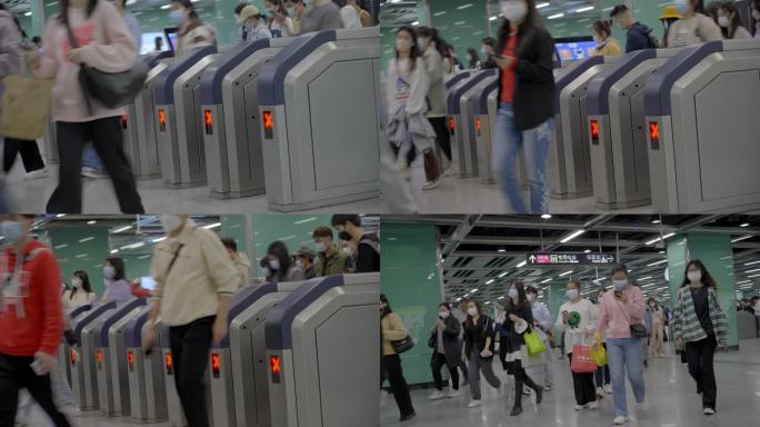 最新广州地铁白领上下班合集