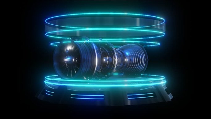 涡轮发动机元宇宙全息科技光圈通道素材