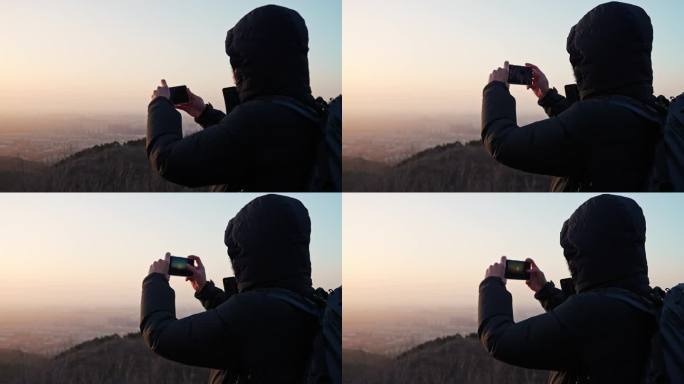 4K正版-清晨山上拍日出的摄影师02