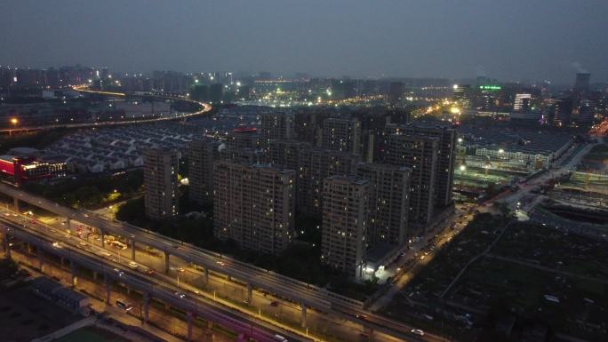 杭州上塘路高架夜景