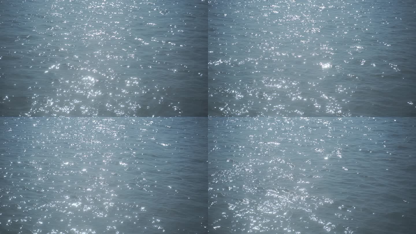 移动的水面波光粼粼湖面阳光水面飞越海面