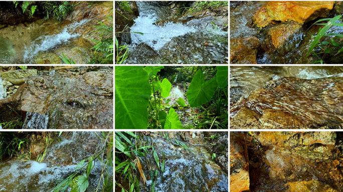 山泉水流 石涧溪水 高山水源