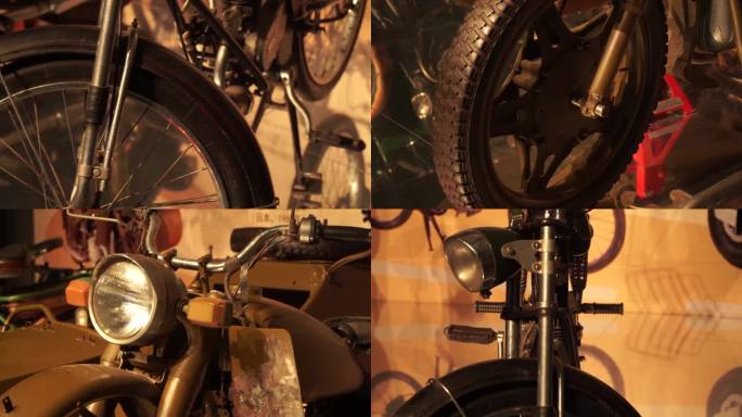 镜头合集老式摩托车跨子车(2)