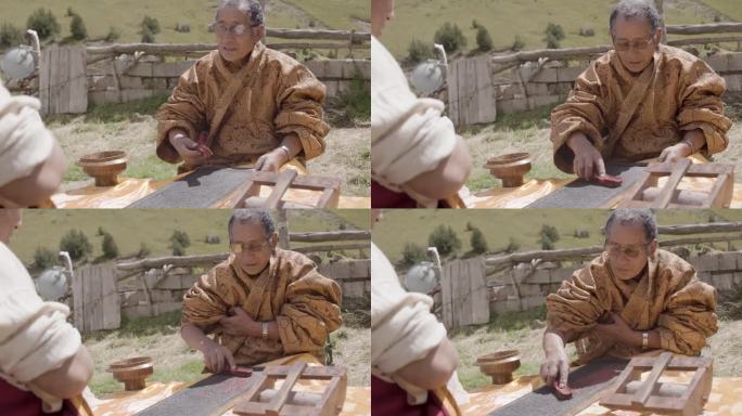 藏族雕版印刷 印制经文 纪录片