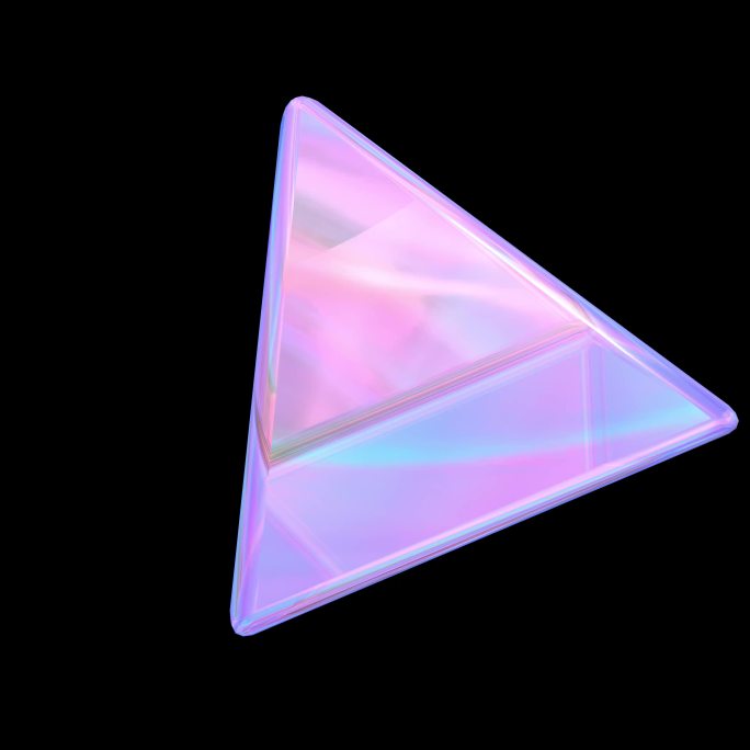 4K赛博朋克四角椎体 几何装饰元素四面体