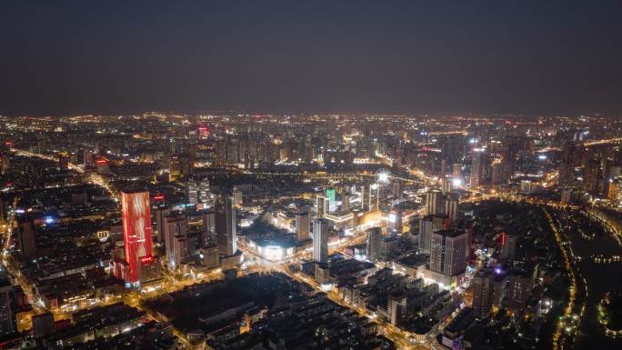 4k合肥城市夜景延时