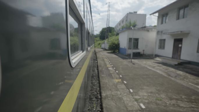 绿皮火车 美丽风景 花草树木