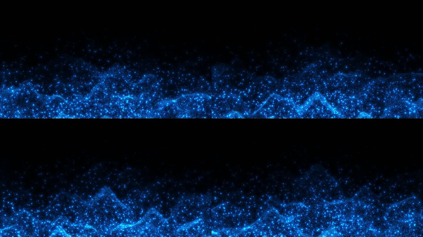蓝色粒子光斑循环