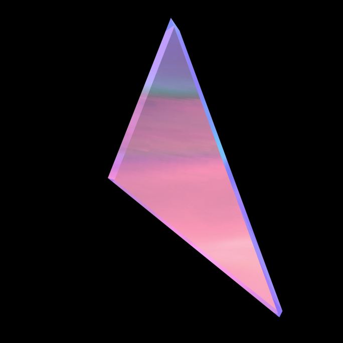 4K赛博朋克三角形 三角体几何多面体装饰