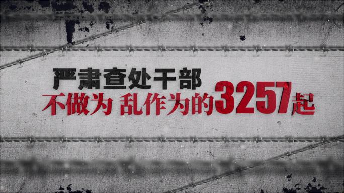 公安警察扫黑除恶数据文字标题AE模板