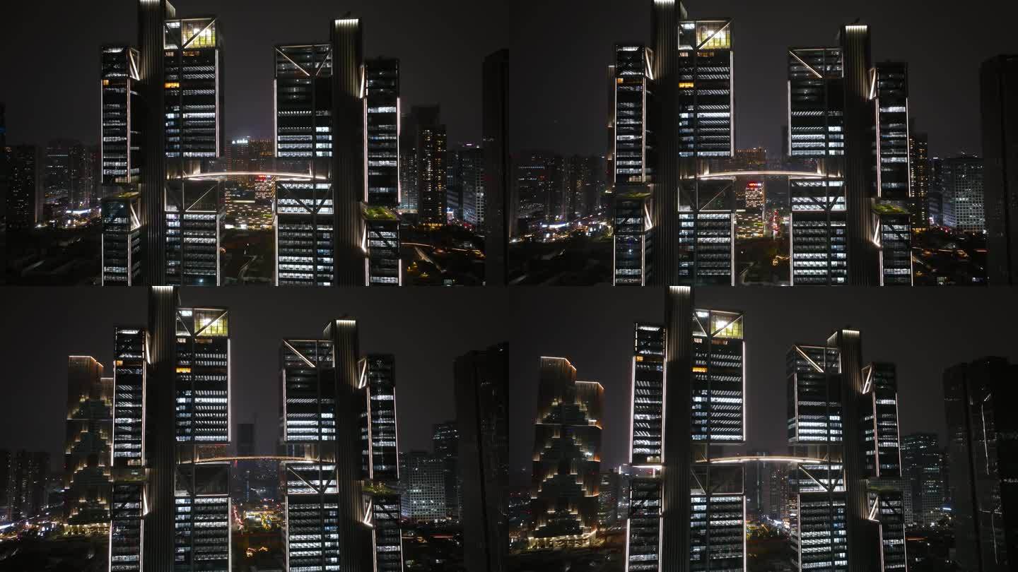 【正版4K素材】大疆天空之城航拍夜景16