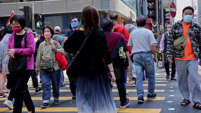 香港街头车水马龙