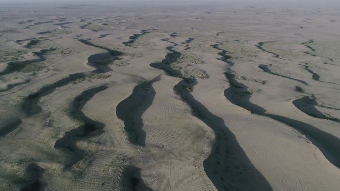 航拍 沙漠绿化 美丽中国 青山绿水
