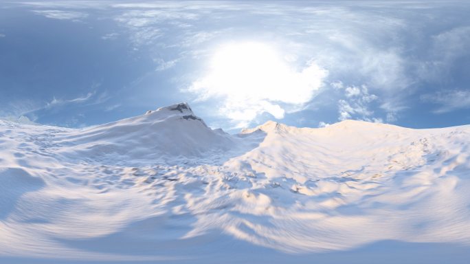 VR雪山360度全景4K