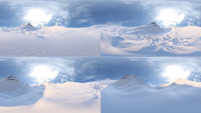 VR雪山360度全景4K
