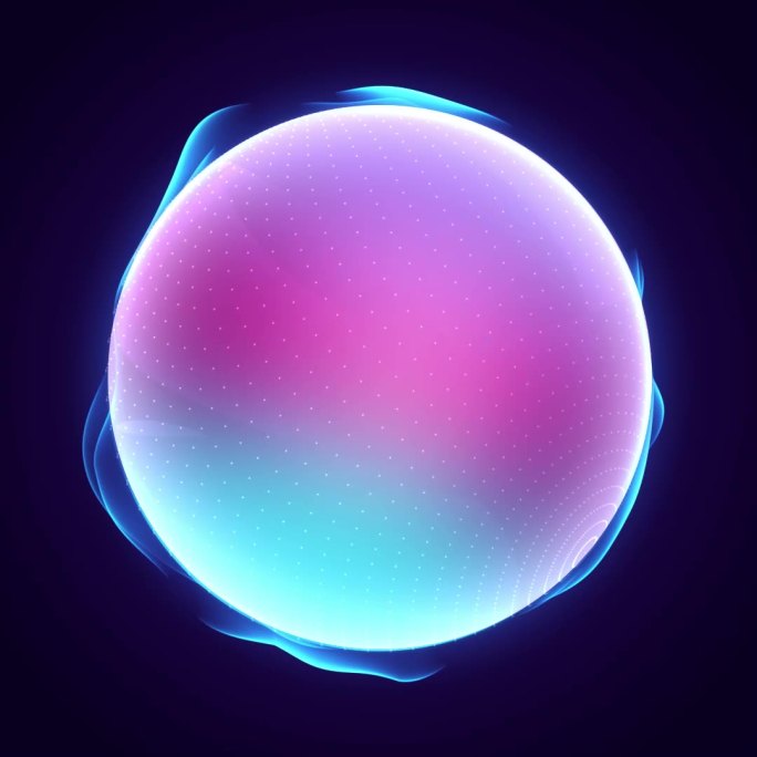智能AI手机UI球体元素动效带通道