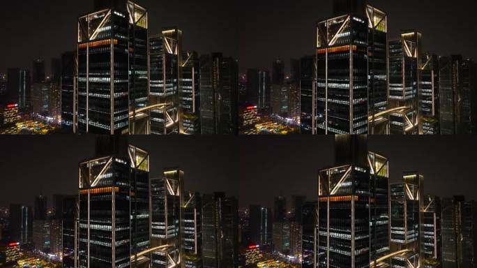 【正版4K素材】大疆天空之城航拍夜景1
