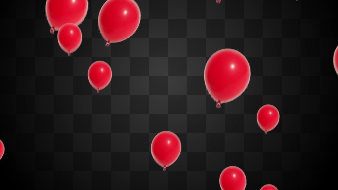 【Alpha通道】红色气球 放飞 自由