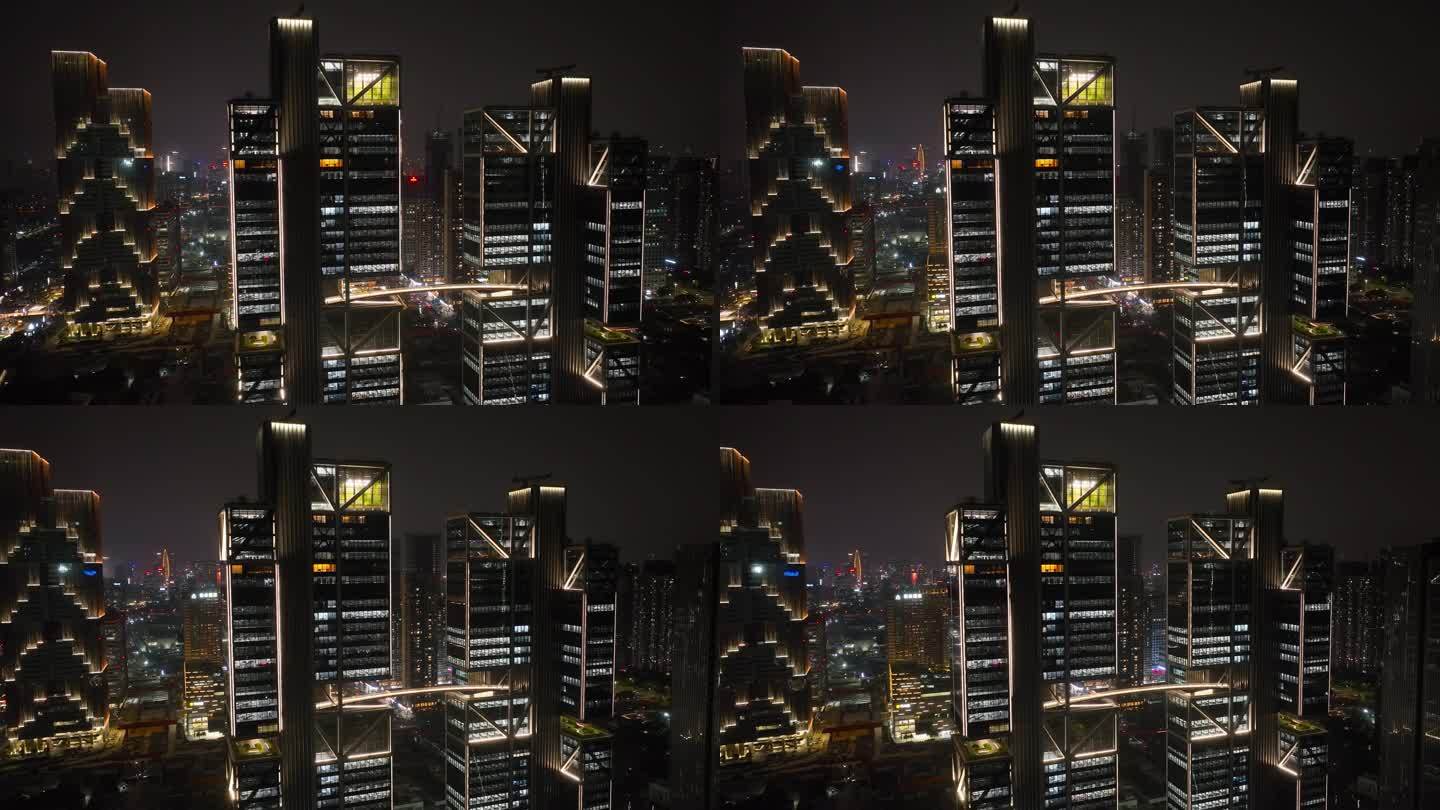 【正版4K素材】大疆天空之城航拍夜景13