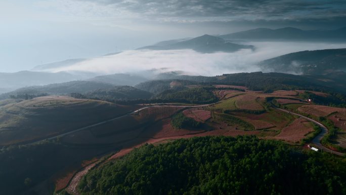 云南旅游宣传风光视频东川红土地云海