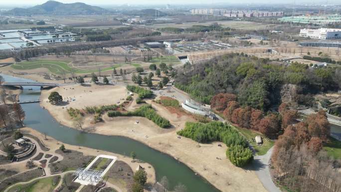 4k原素材-上海辰山植物园航拍