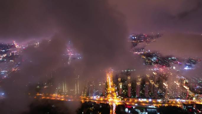 泉州石狮城市夜景大范围延时