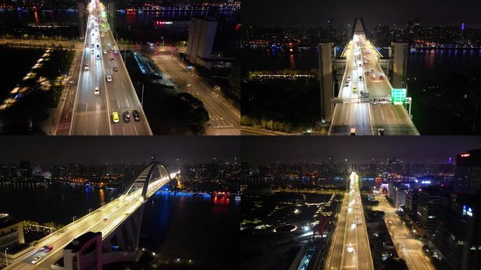4k原素材-卢浦大桥夜景