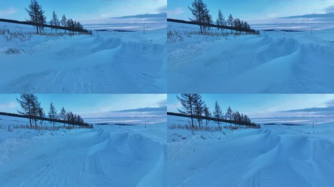 白毛风寒风冰雪道路山路