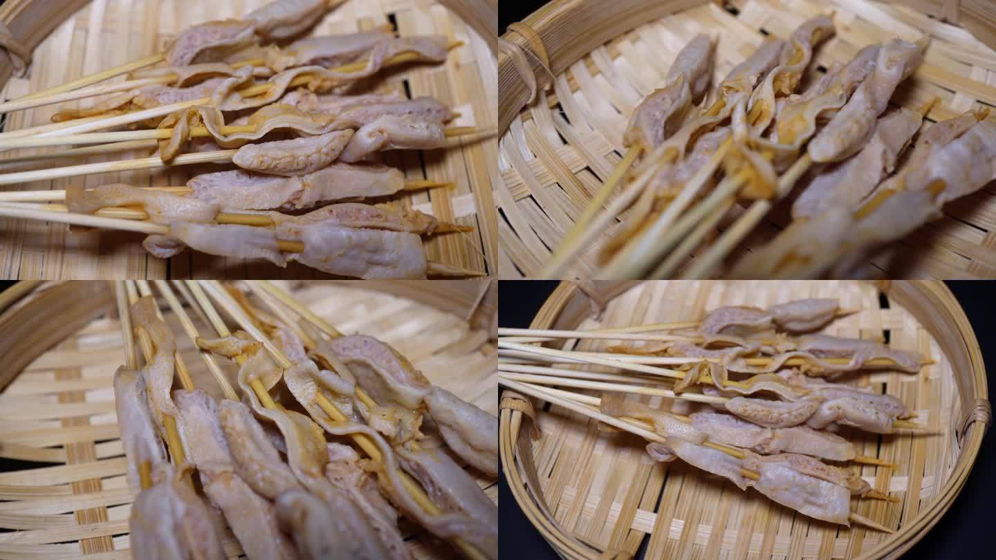 镜头合集内脏鸡胗串小串肉串钵钵(1)